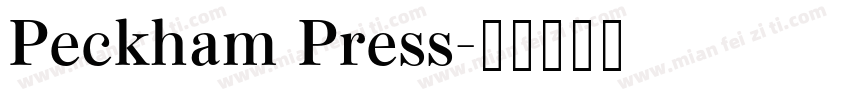 Peckham Press字体转换